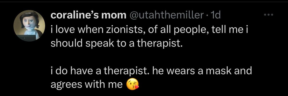 Dawg if your therapist is wearing a mask in 2024 you’re so cooked it’s been long over for you