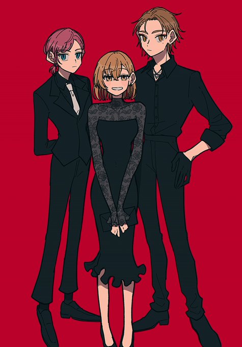「black suit multiple boys」 illustration images(Latest)