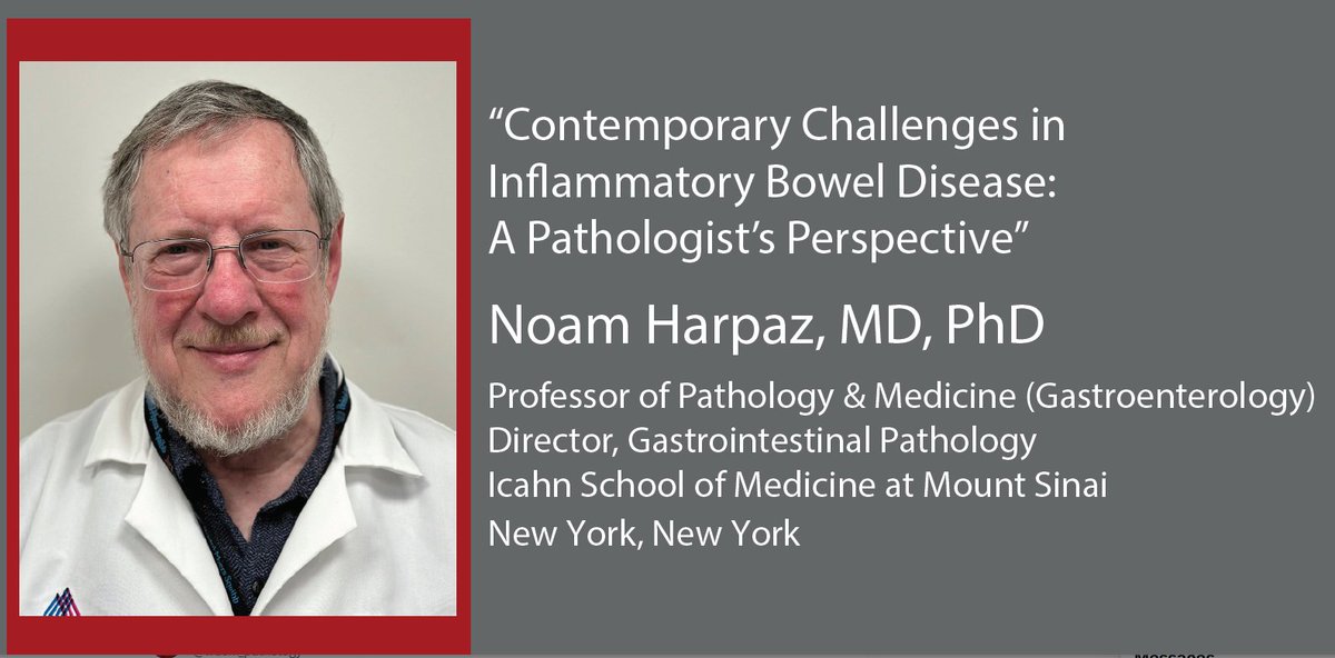 #GIPath @WUSTL hosts Noam Harpaz, MD, PhD @IcahnMountSinai for our Eminent Speakers Series on 5/15 at 12 pm CST. All welcome! Register to attend this virtual webinar on “Contemporary Challenges in Inflammatory Bowel Disease: A Pathologist’s Perspective.” wustl-hipaa.zoom.us/webinar/regist…