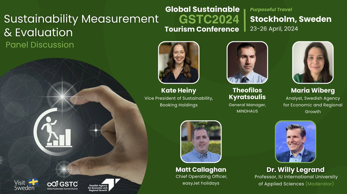 The GSTC2024 Global Conference in Stockholm, Sweden, will have the session “Sustainability Measurement & Evaluation.” Program details can be found here: gstcouncil.org/gstc2024sweden… #GSTC #GSTC2024Sweden #Tourism #Travel #Sustainability #Measurement #Evaluation @visitsweden