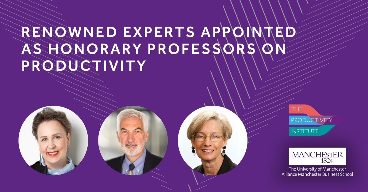 We're pleased to announce that @TeraPauliina, @CLMannEcon and Anthony Venables will be joining AMBS and @TPIProductivity as honorary professors on productivity. Read more: ow.ly/qmGi50Rcm9l