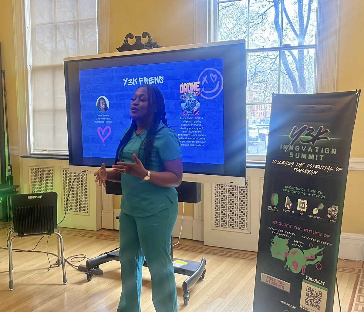 ⭐️Favorite moment of #NFTNYC2024 <a href="/HenryStreet/">Henry Street Settlement</a>
with <a href="/diamondoll_nft/">♦️DIAMOND♦️</a> <a href="/Tonybravado1/">Tonybravado</a> <a href="/y3kquest/">Y3K</a> <a href="/coolcats/">Cool Cats</a>, and <a href="/DroneCadets/">Drone Cadets</a>
at the Growth &amp; Goals Foundation, empowering teens with insights into mental health, Web3, music, &amp; art. To me, this is what matters most!