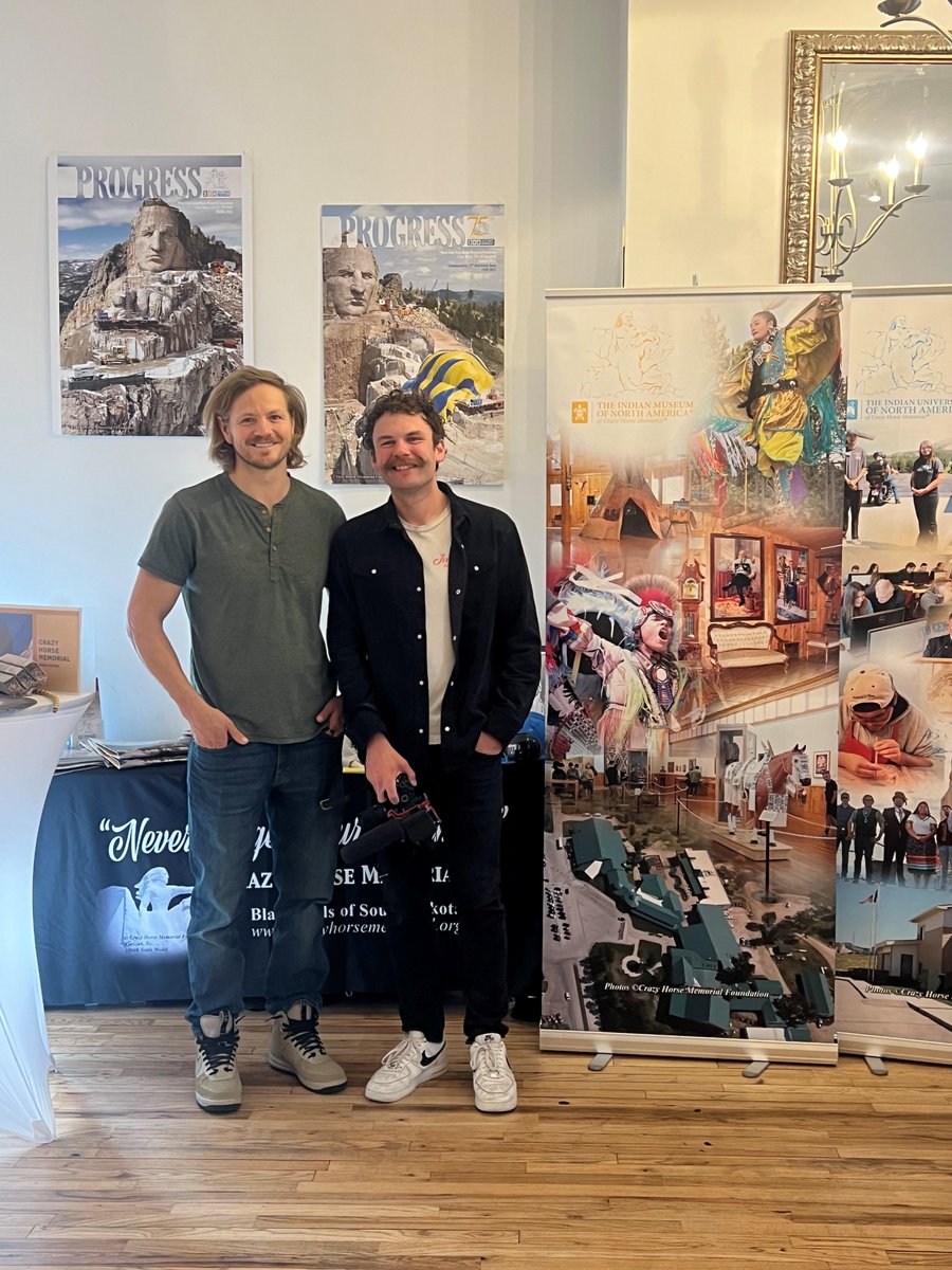 Our Chief Mountain Officer, Caleb Ziolkowski &amp; state photographer at SD's pop up in NYC at the official SoDak House in SoHo! We're grateful to Jim Hagen, SD Secretary of Tourism  &amp; his dynamic crew, for this incredible opportunity! 
#SoDakHouse #NYC #tourism #crazyhorsememorial