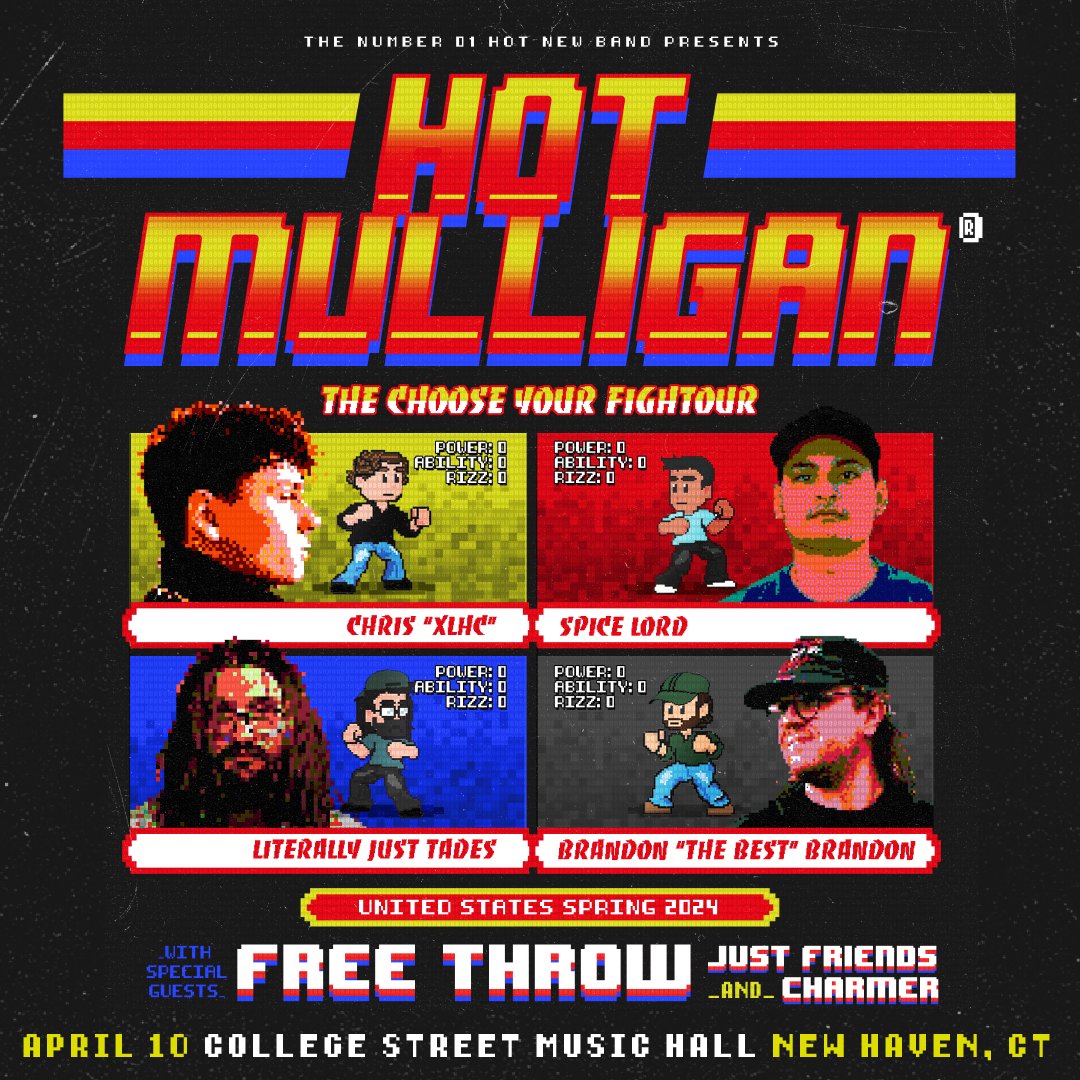 TONIGHT [4/10]: Hot Mulligan makes their triumphant return to our stage for a headliner with Free Throw, Just Friends and Charmer! 🎟️ : bit.ly/hm410nhv [Box office opens at 4PM] 🚪: 6PM 🎶: 7PM More Info: tinyurl.com/kbyg410hm