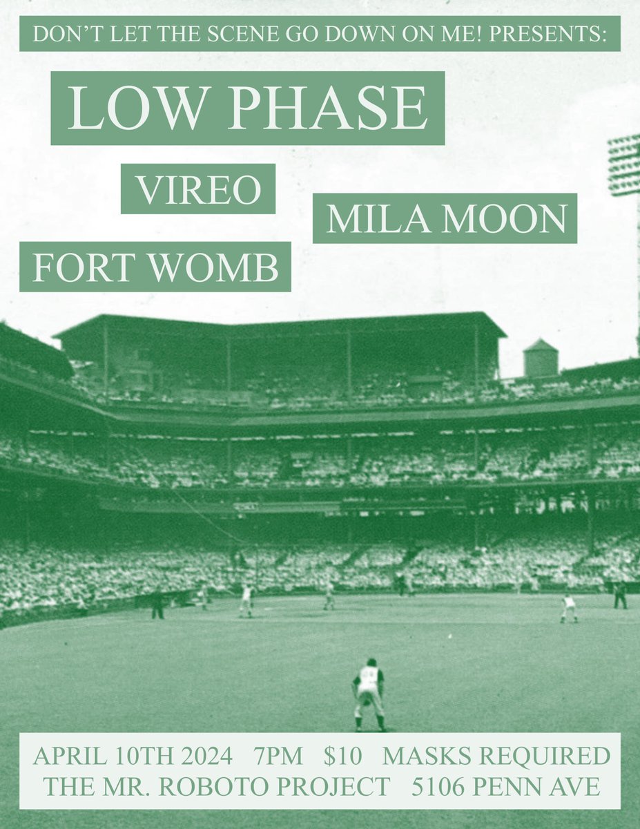 TONIGHT: @lowwphase w/ @Itsa_me_vireo + Fort Womb + Mila Moon at @RobotoProject!! Doors at 7, Music at 8!! Tickets available online til 3pm and at the door tonight: dltsgdom.ticketleap.com/low-phase-robo…