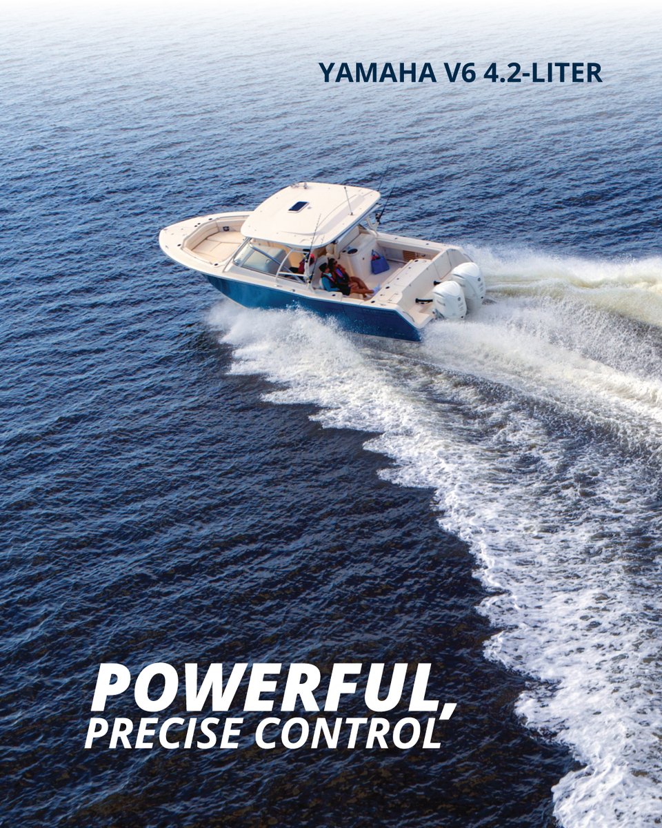 Integrated digital electric steering makes the Yamaha 4.2-liter V6 Offshore more responsive than ever. Check it out: bit.ly/3xfxp2Y