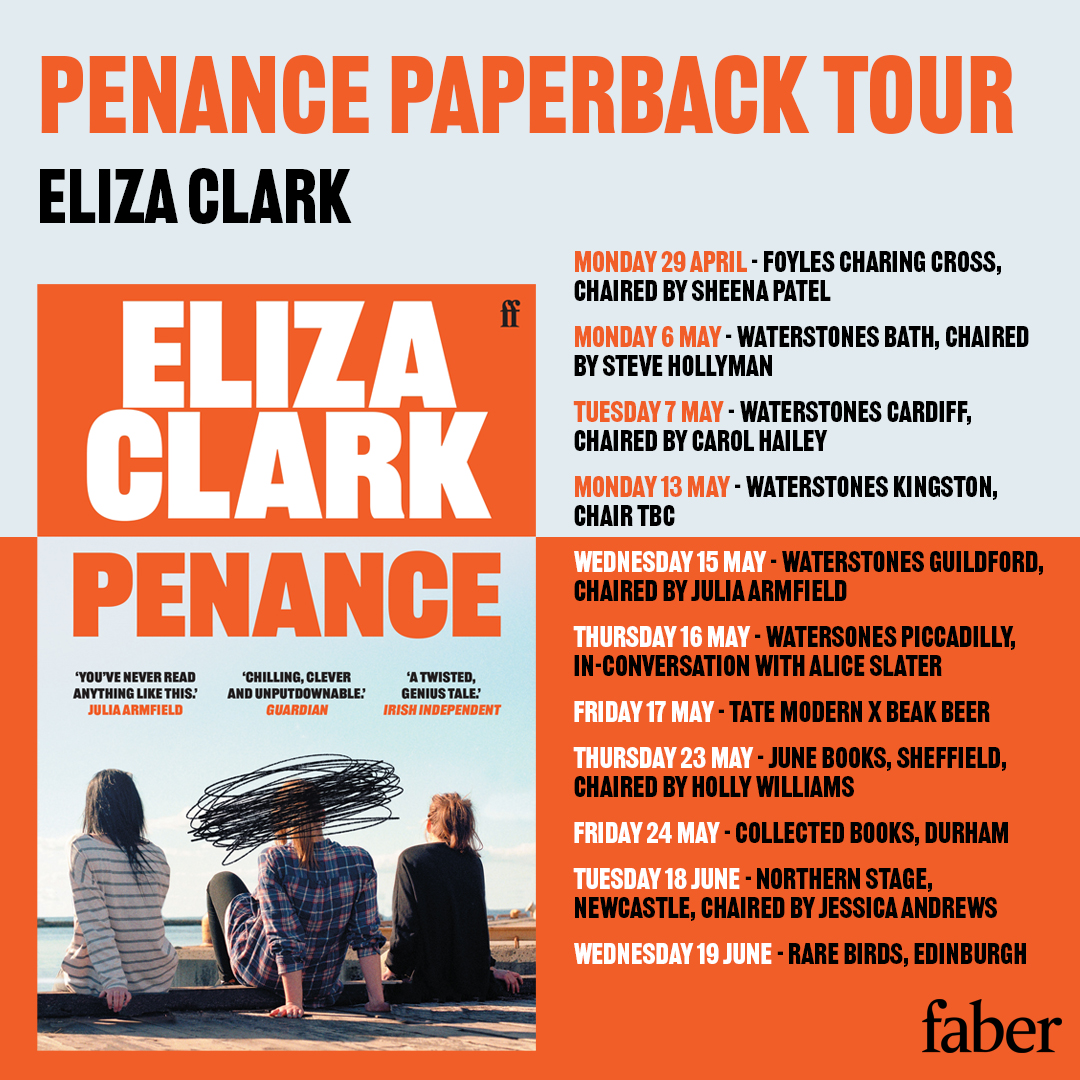 Join @FancyEliza on tour to celebrate the paperback publication of Penance! Buy your tickets here: linktr.ee/elizaclarkeven…