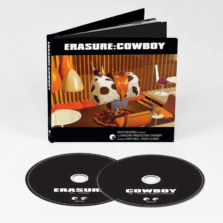 Vince and Andy's 'Cowboy' album will be reissued in an expanded 2-CD edition on May 31 featuring a new 2024 master of the original album plus b-sides, remixes, live tracks, demos and curiosities and three brand new remixes.❤️ TRACKLISTING, INFO & ORDERS: erasure.lnk.to/cowboyexpanded