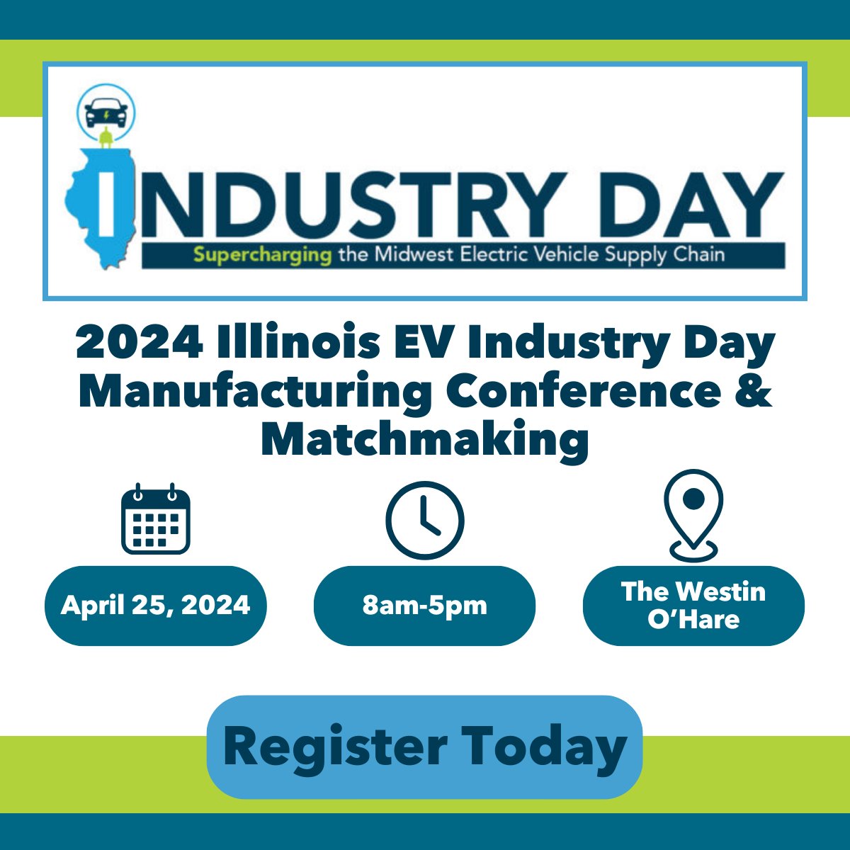 Centered around #Illinois' EV supply chain, #EVDayIL will feature a fireside chat between @GovPritzker and our Chair @johnatkinsonil, plus representatives from @Gotion48660, @Rivian, @LionElectricCo, @TCCI_Mfg and more. ⚡ 🔋 Space is limited: bit.ly/3Uc6NJi