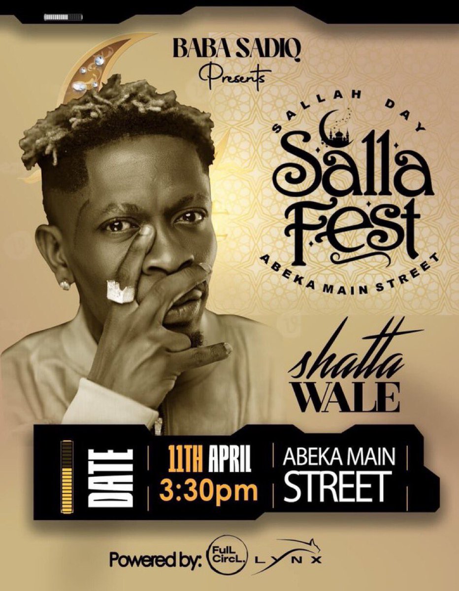 BABA SADIQ Presents 🎁 Salla Fest ABEKA are you ready for the king 🤴 @Shattawalegh will be on the Main Street Tomorrow #ShattaMovement please Come in your numbers to support the King 👑🔥🔥🔥🔥🔥🔥🔥