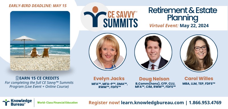 RSVP Now! This live-virtual hybrid learning event is focused on Retirement &amp; Estate Planning with a Comprehensive Analysis of the April 16 Federal Budget, Cottage Succession Planning and  Use of Trusts Bootcamp!   

 learn.knowledgebureau.com/courses/ce-sum…