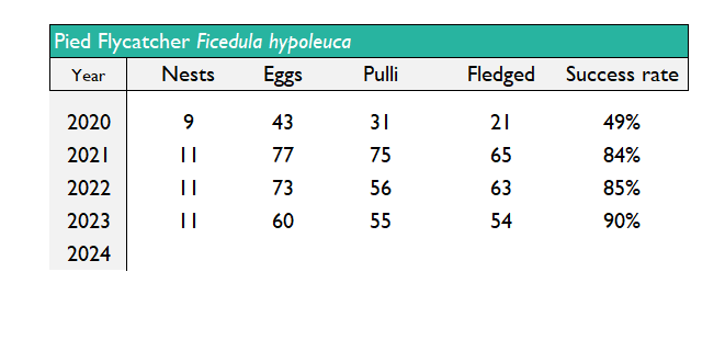 Just getting stuck into some of the stats from one of our nestbox monitoring schemes in the lakes... These are the results so far from a 30-box woodland.