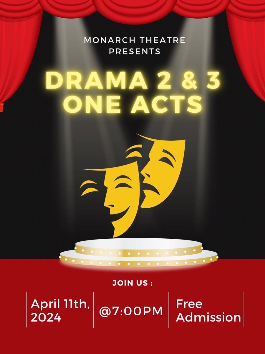 Join us Thursday for an evening of one acts. Free admission, show starts at 7!