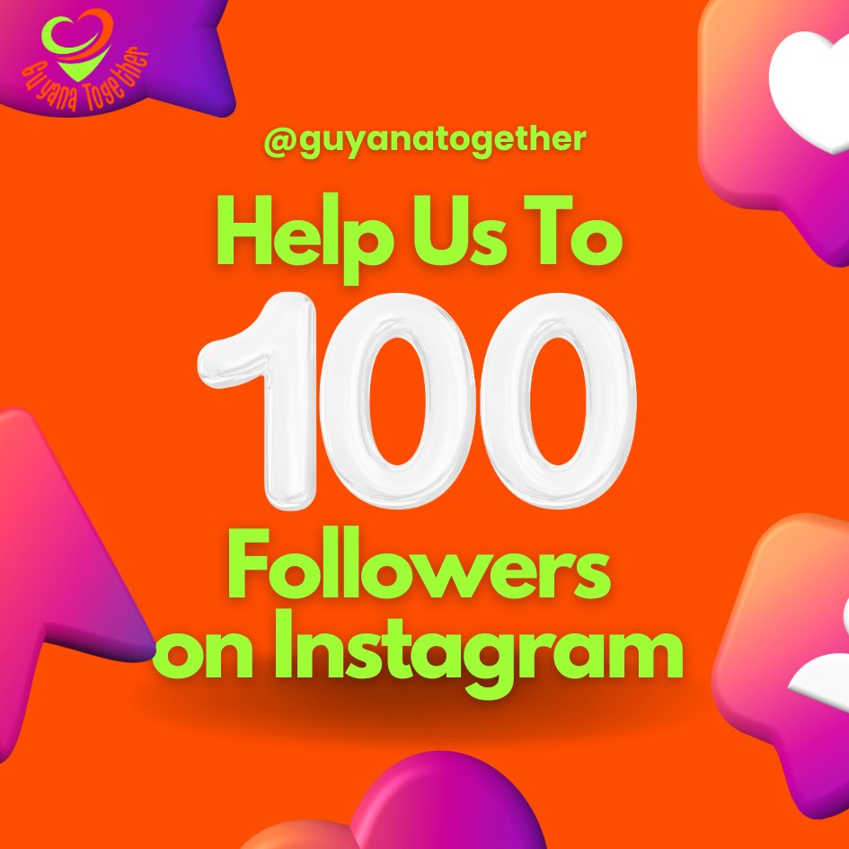 Our campaign has over 90 followers on #Instagram. Help us reach our first 100 followers today! Follow @guyanatogether on #IG: instagram.com/guyanatogether… #IsAllAhWe #instagood #instalike #instadaily #repost #followme #like4like #trending #trend #instamood #igers