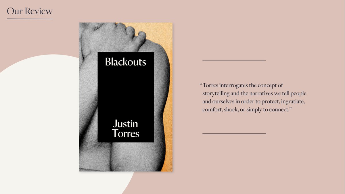 'Blackouts' by Justin Torres is a haunting, dreamlike rumination on memory and erasure, blending fact with fiction - drawing from historical records, screenplays, testimony and image - to force us to look again at the world we have inherited and the narratives we have received.…