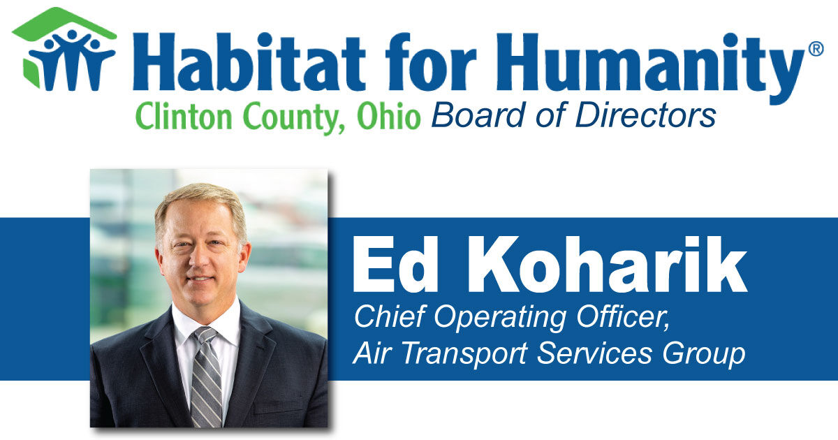 Congratulations to Ed Koharik, our Chief Operating Officer, on his appointment to the board of directors for Habitat for Humanity in Clinton County, Ohio! 🏠

#habitatforhumanity #homeownership #clintoncountyohio #boardmember $ATSG