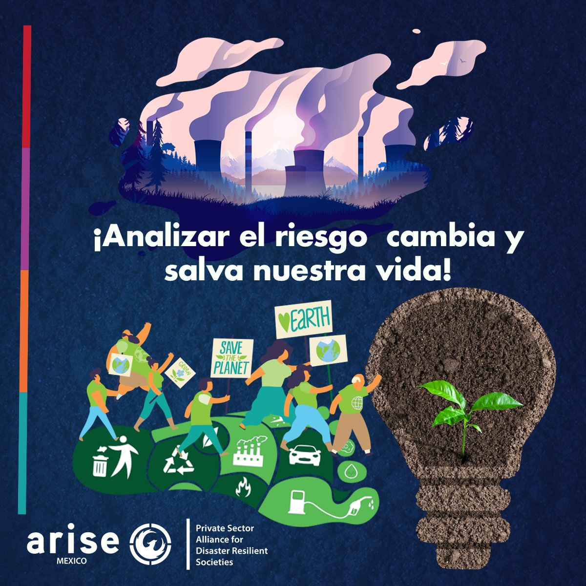 📊🤔El #riesgo resulta de relacionar la #amenaza y la #vulnerabilidad de los elementos expuestos, con el fin de determinar los posibles #efectos y #consecuencias. ¡El cambio está en nuestras manos y juntos podemos lograrlo! 🙌🌎💪 #MeEnresilienta #GRD #RRDD