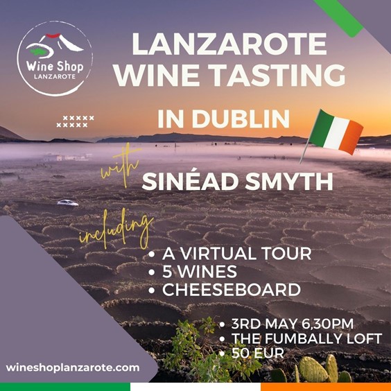 🍷Join the lovely wine expert @Sinead_Smyth_ for a #LanzaroteWineTasting. Explore the volcanic wine region of La Geria and savor 5 premium wines along with a 🧀board. Book for a unique tasting experience! 🇪🇸 bit.ly/3JfIkN4 🗓️May 3rd 6.30 -8.30 pm Fumbally Stables