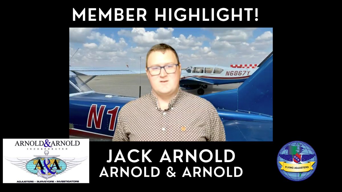 Member Highlight - Jack Arnold, Arnold & Arnold 

ed.gr/eg80z

#aviationinsurance. #flyingadjusters