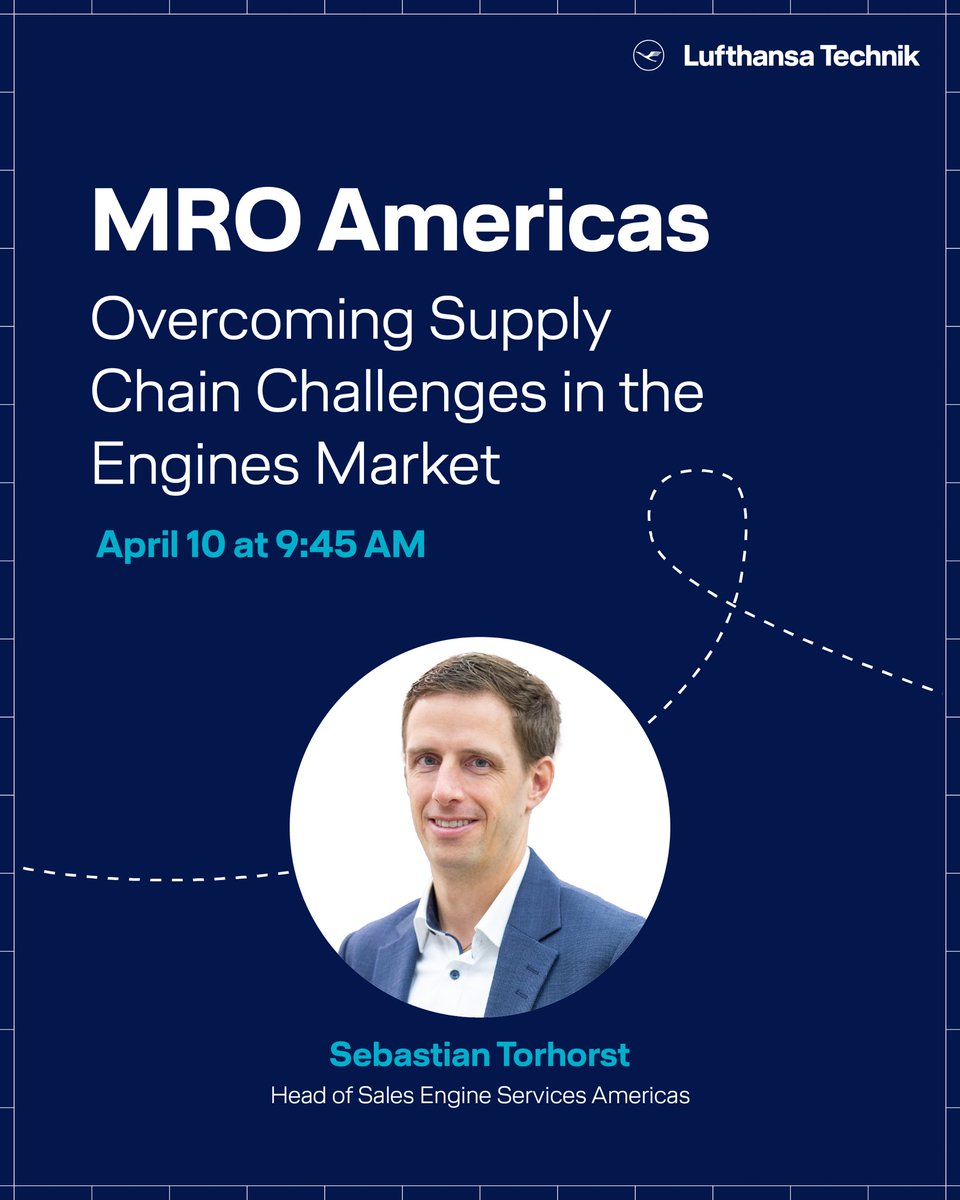How to overcome supply chain challenges in the engines market? 🤔 That's what Sebastian Torhorst and his fellow speakers are talking about right now at #MROAM. Quickly to room S101. 🛫@AvWeekEvents #keepyouflying