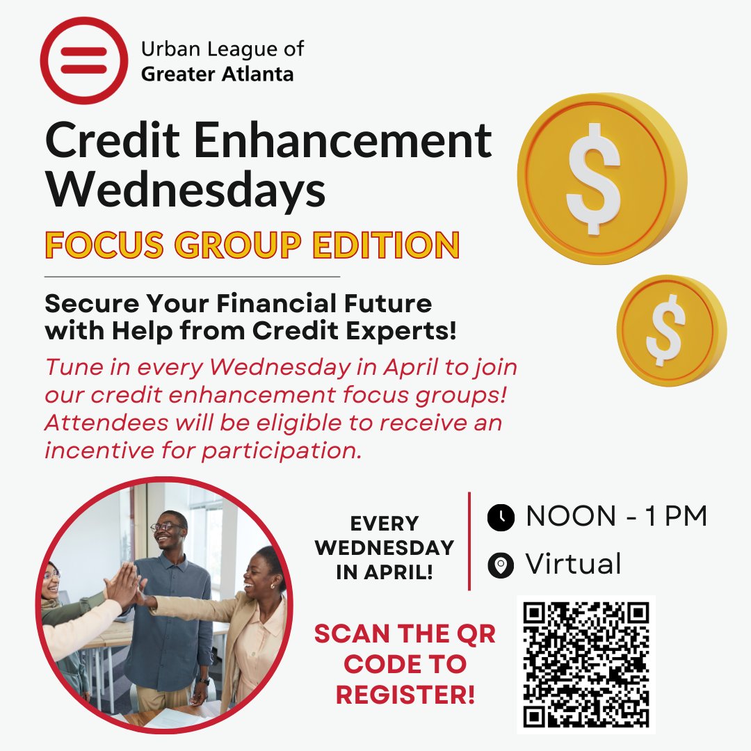 All April, we’re hosting a unique edition of our weekly Credit Enhancement webinars in a focus group format! Tune in weekly for an opportunity to receive a special incentive. Join us TODAY at noon: us06web.zoom.us/webinar/regist…. #creditscore #financialeducation
