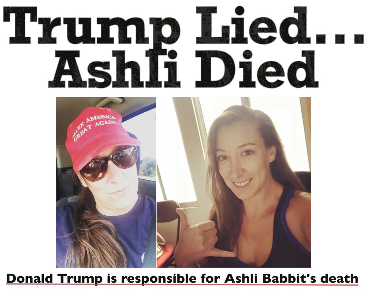 @KatTheHammer1 Daily Reminder:

It's been 1190 days  since the murder of Ashli Babbitt and Donald Trump is still golfing.

#JusticeForAshliBabbitt