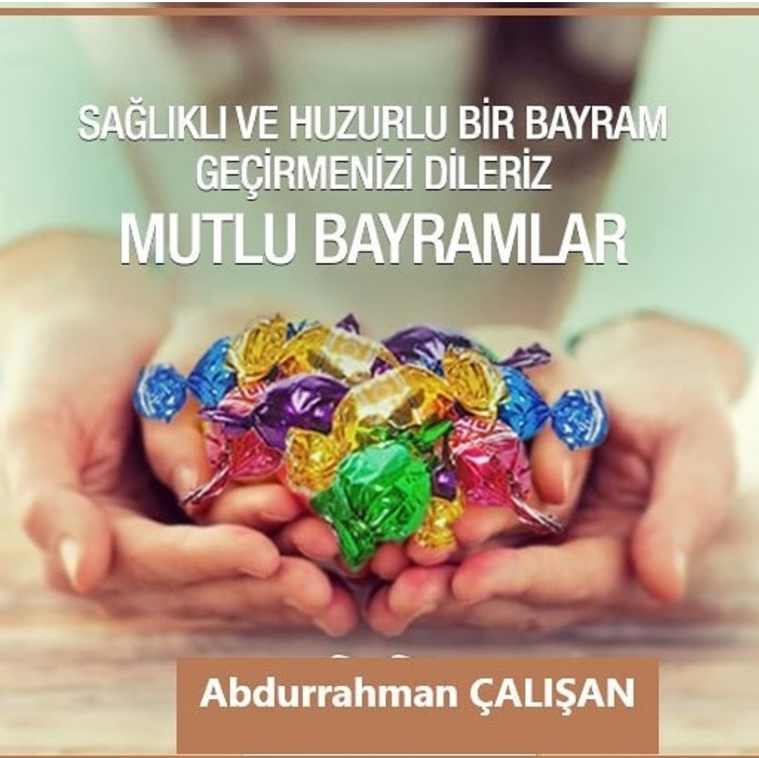 Her şeye kadir olan Yüce Allah, bizleri, doğru yoldan ve sevdiklerimizden ayırmasın! Hayırlı ve bereketli Ramazan Bayramları dileğiyle.