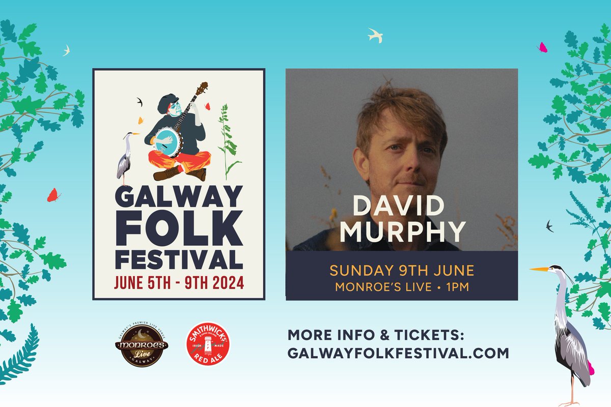 Very excited to bring the live show to @FolkFestGalway on Sunday 9th June. Tickets €25 available now at: galwayfolkfestival.com/artist/david-m…