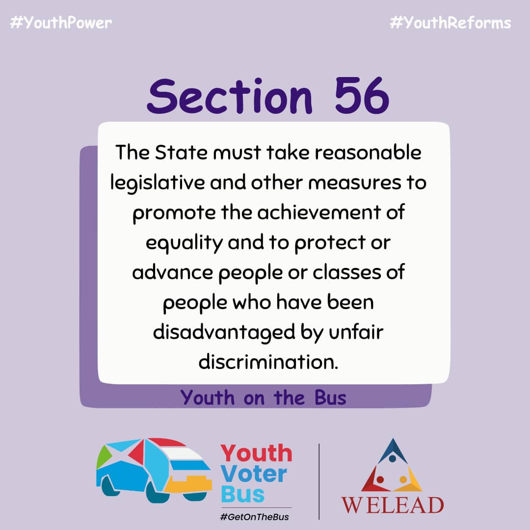 Section 56. #YouthPower #YouthReforms #GetOnTheBus #WeLeadTrust