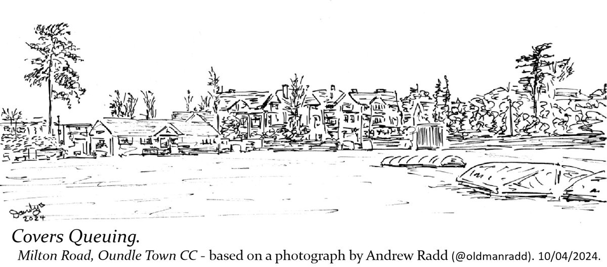 'Covers Queuing' #sketch of Milton Road @oundletowncc @oldmanradd @ollieradd ⁦@official_NCL @abdulhayemehta @NorthStandGang @ilegally_indian @AnnieChave @palfreyman1414 @Edgaralanpoe48 @andydurrant75 @cbar2323 @chriswaller1 @kinobe911 @mattbob84 #drawing #drawingart #INK #art