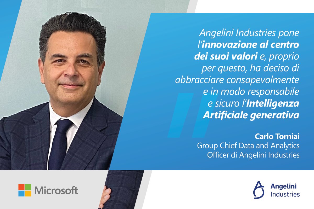 Nasce #AskAI, un nuovo progetto sviluppato da Angelini Industries in collaborazione con Microsoft, che abbraccia i vantaggi dell’#AIgenerativa Microsoft #AzureOpenAI integrandoli nei processi dell’azienda. Scopri di più: msft.it/6019cfbWJ