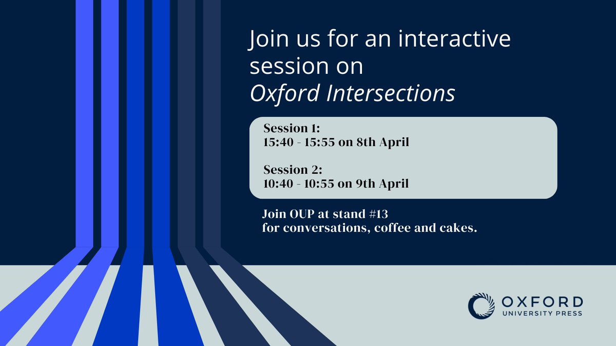 We are excited to host the second session of Oxford Intersections at 1PM today! Join us for a 15-minute interactive session with coffee and cakes. oxford.ly/3TQdYFM