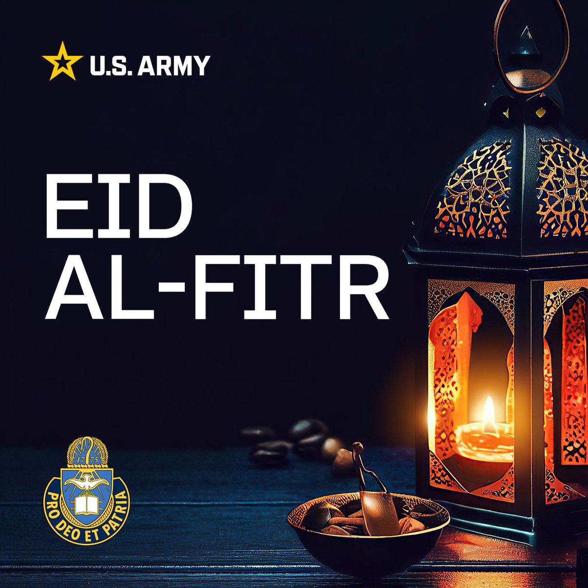 Blessings on our Muslim Chaplains, Soldiers, and their Families on this special holiday. Eid al-Fitr marks the end of Ramadan, a month of fasting and spiritual reflection for Muslims worldwide. Eid Mubarak! #EidAlFitr | #EidMubarak | #ChaplainCorps