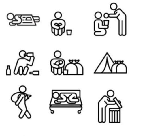 For those in doubt, these are pictograms NOT to use when communicating about #homelessness... 😠🥺