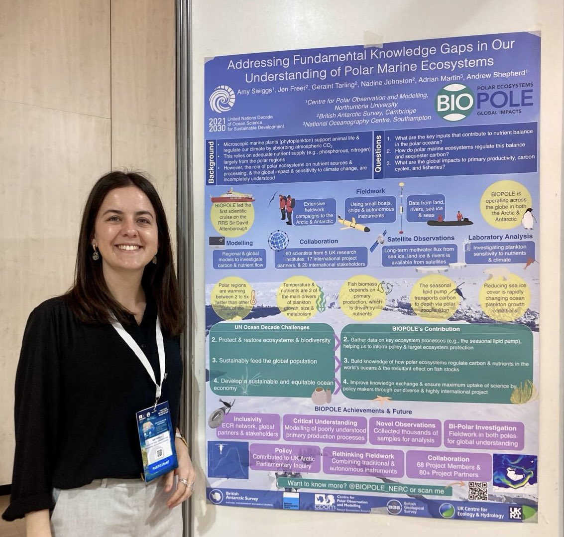 Come and find @BIOPOLE_NERC’s ECR @amy_swiggs at the @UNOceanDecade’s BIOPOLE Project showcasing all of our brilliant work!
