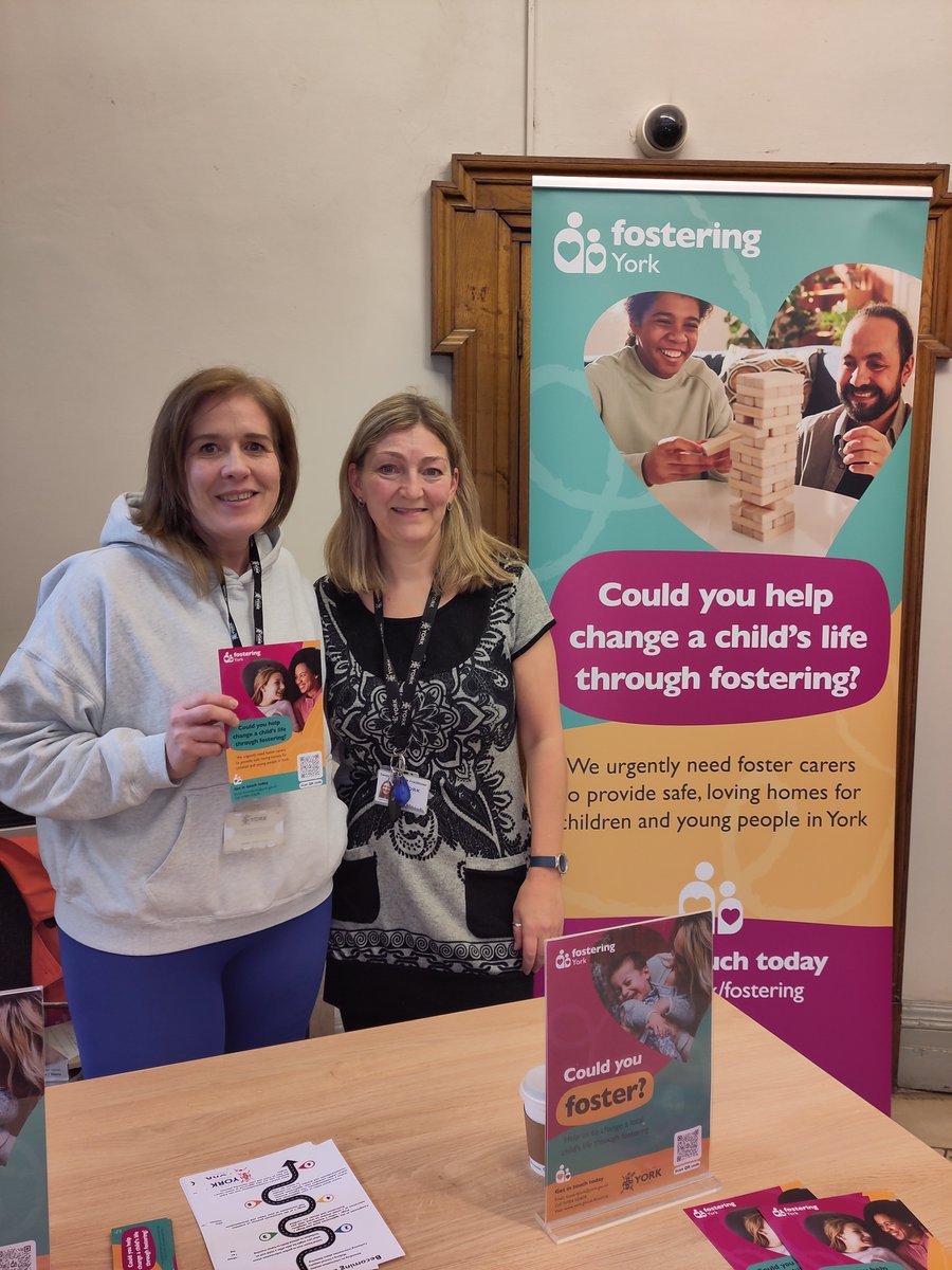 The #fostering team from @CityofYork are with us today until 1pm and will be delighted to answer any questions about fostering children in York. If you've ever thought about starting your own fostering journey, why not drop by to find out more? #MakeADifference @YorkLibrariesUK
