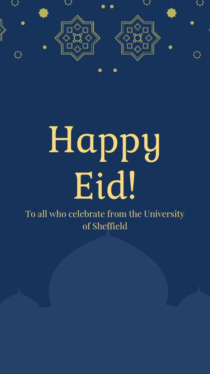 Eid Mubarak to all of our students, staff and colleagues celebrating in Sheffield and around the world! #Eid2024