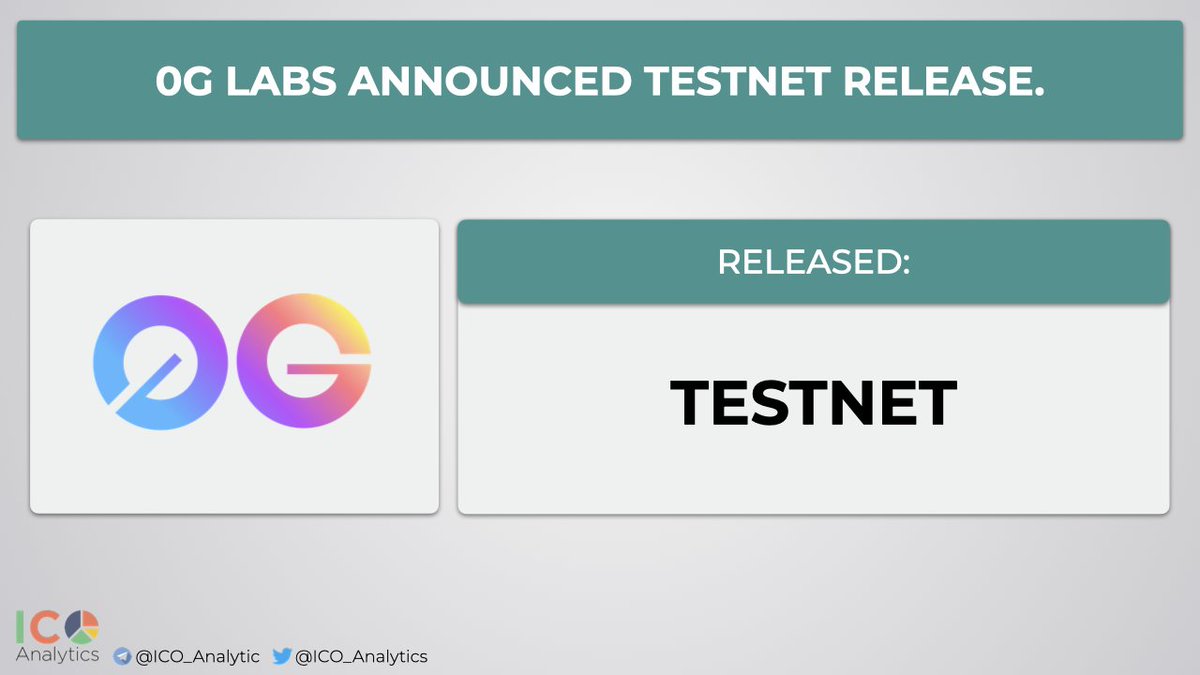_ @0G_labs announced testnet release. The network is now available for node operators, developers and the community to join and provide feedback. ​​A modular AI blockchain developer 0G Labs closed $35M pre-seed round recently. island-columnist-256.notion.site/Testnet-Launch…