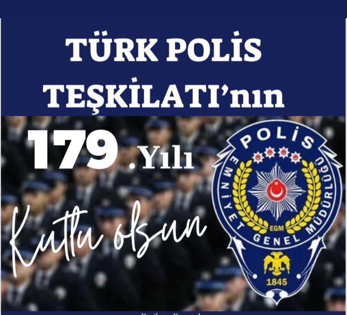 Huzur ve Güvenliğimizin teminatı Kahraman Polis Teşkilatımızın kuruluş yıldönümünü ve Polis Haftasını kutluyorum.