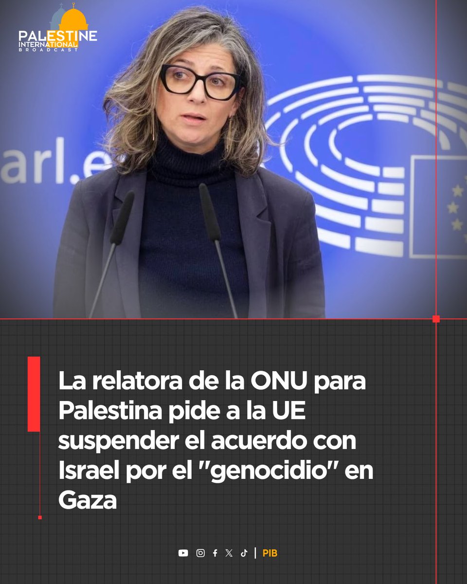 La relatora especial de la ONU para los territorios palestinos ocupados, Francesca Albanese, ha reclamado este miércoles en el Parlamento Europeo que la Unión Europea suspenda el acuerdo de asociación con Israel en respuesta al 'genocidio' en Gaza