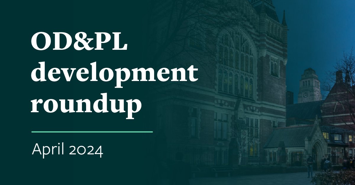 📣 Explore a roundup of upcoming development opportunities and the latest news from across OD&PL. There are lots of new opportunities and some deadlines fast approaching. You can view on ⤵️ Staff Intranet – bit.ly/3xw4w2I OD&PL website – bit.ly/3VTYy5U