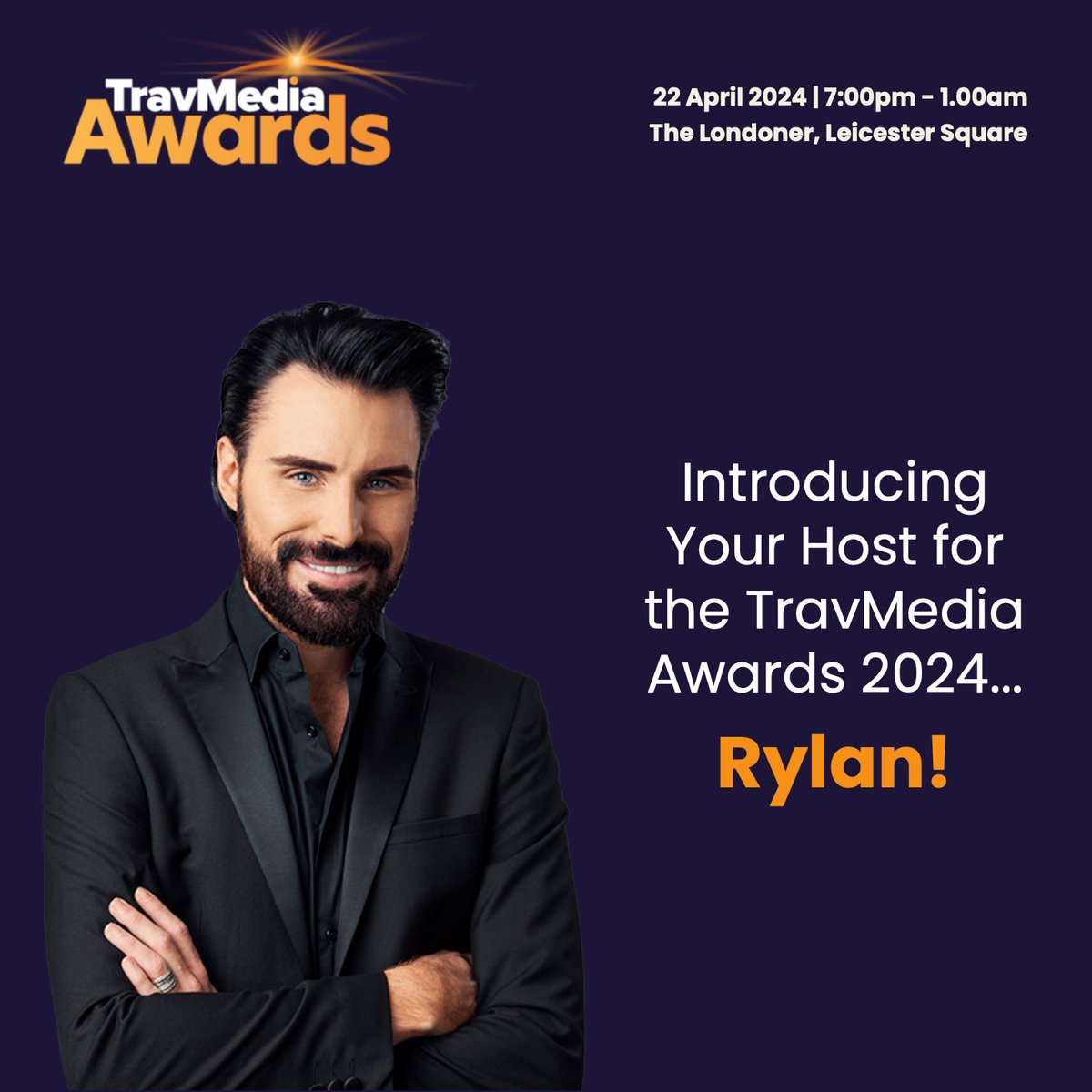 We're thrilled to welcome award-winning television presenter, radio DJ, podcaster, and number one bestselling author, @Rylan, as host for this year's TravMedia Awards. 🏆 Join Rylan as the winners are revealed at our black-tie gala dinner; network with industry peers and