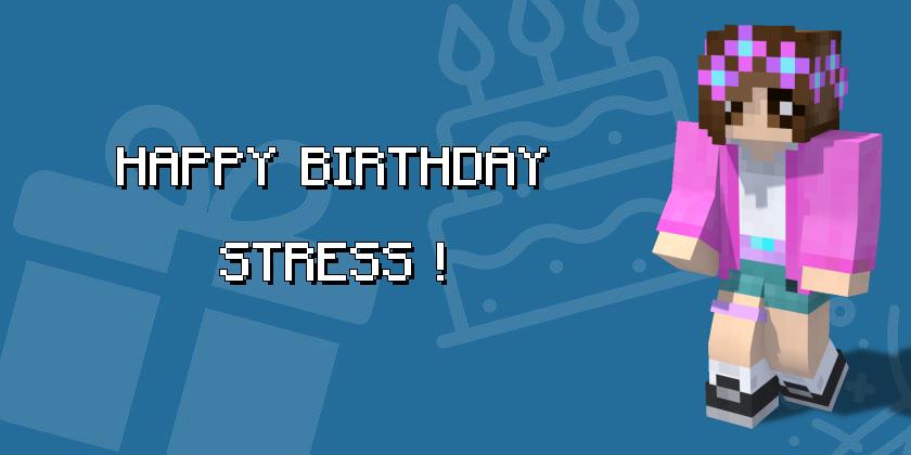 I'm just a little bot but my database tells me its @Stressmonstah's birthday today! Happy Birthday, Stress! #hermitcraft #minecraft