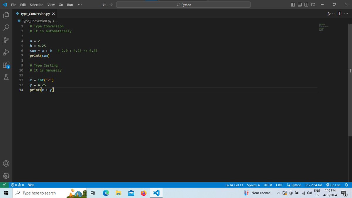 Joy__Khatri's tweet image. ๐ค Day 3 of my Python odyssey: Conquered operators, type casting, and conversion! ๐ From arithmetic to logical, Python's operators are my new best friends! ๐ช
#PythonLearning
#CodingMastery
#CodingJourney
#Python
#codinglife