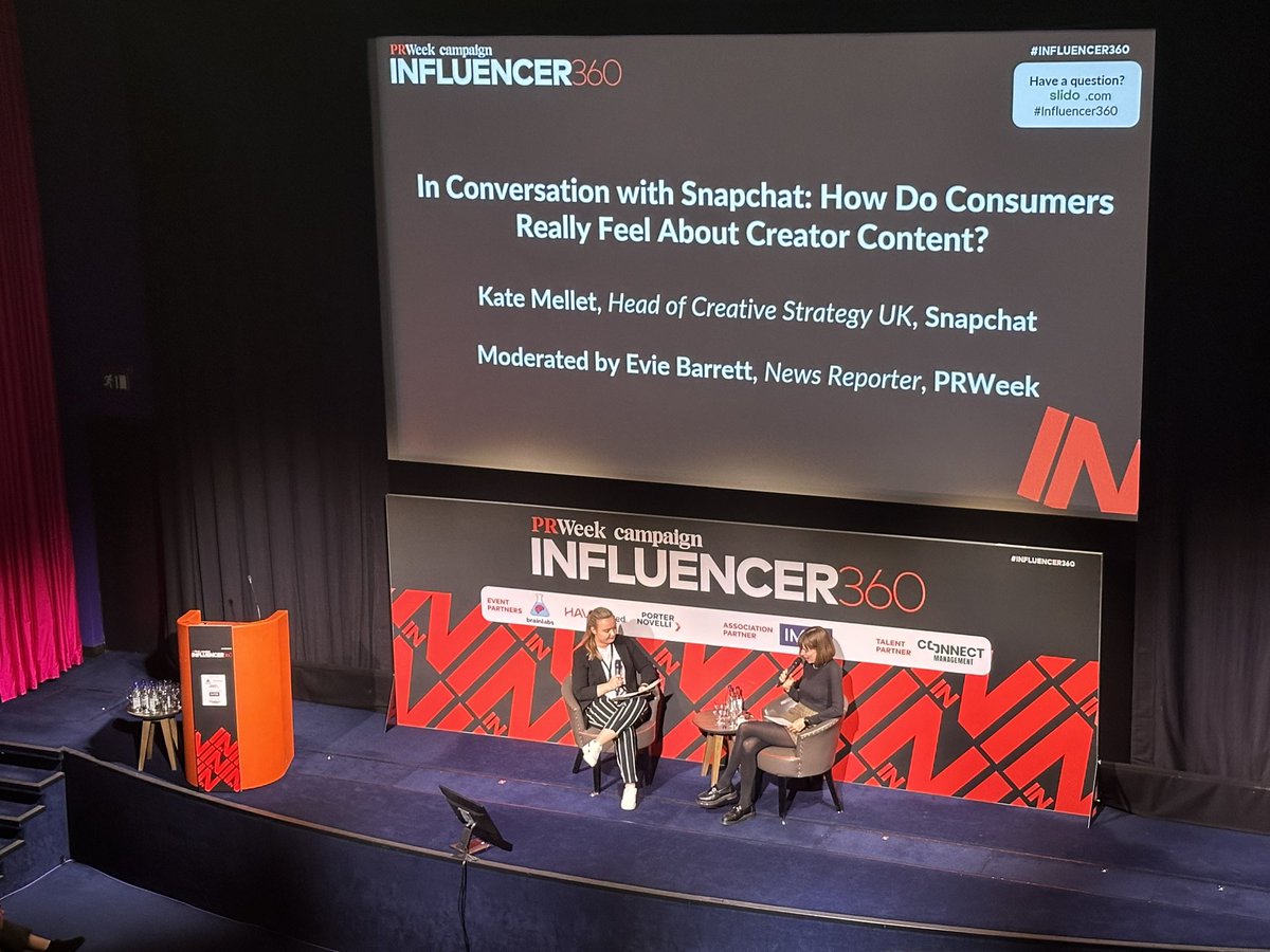 #Influencer360 brings on @Snapchat to share their research into consumer perceptions of creators and branded content - how does it affect consumer purchasing power?