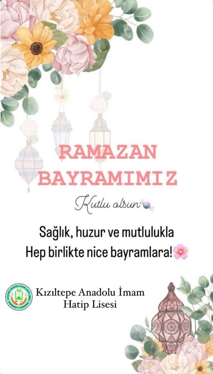 İyi bayramlar🌸 @Yusuf__Tekin @tcmeb @mebtegm @tuncay_akkoyun @KiziltepeKymlk @Murat69_Demir @akadirgms @kiziltepemem47 @SuleymnAKIN @SabahattinSmer2 @makdag47 @MesutCoskun7902 @Faruk_Simsek47 @Bulutmuslum21 @turgutertas4 @BurhanErtas47