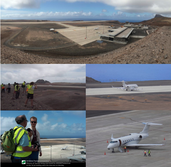 8 years ago on Sunday, 10 April 2016 St Helena joined the jet age. History made when Bombardier Challenger 300 jet landed. First jet to land on the island. It had flown in from Jo'burg via Namibia with a team from Air Safety Support International who were to inspect the airfield