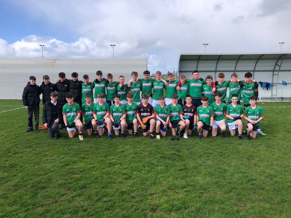 Well done to the 1st year boys Gaelic Football team, who beat St. Muredach's College Ballina in the Connacht Quarter Final, played outdoors in Bekan in tough conditions. The team will now play Holy Rosary College Mountbellew in the semi-final next Tuesday at 12:30 in Bekan.