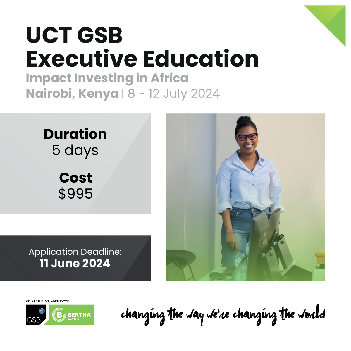 Registrations close on 11 June for our UCT GSB Executive Education course 'Impact Investing in Africa'. Read more and apply here: bit.ly/3T6VNLl #impactinvesting #innovativefinance #Kenya #EastAfrica