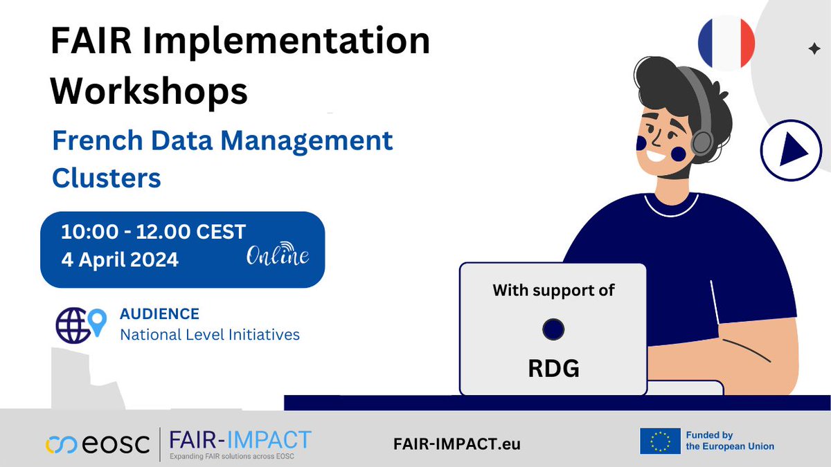 📢Missed the 'FAIR Implementation Workshop: French Data Management Cluster'? 🇫🇷 Rediscover how France champions #FAIR principles nationwide & explores data management clusters. Gain insights into research data management from the #RDG's lessons learned ▶️tinyurl.com/j3av3dcp